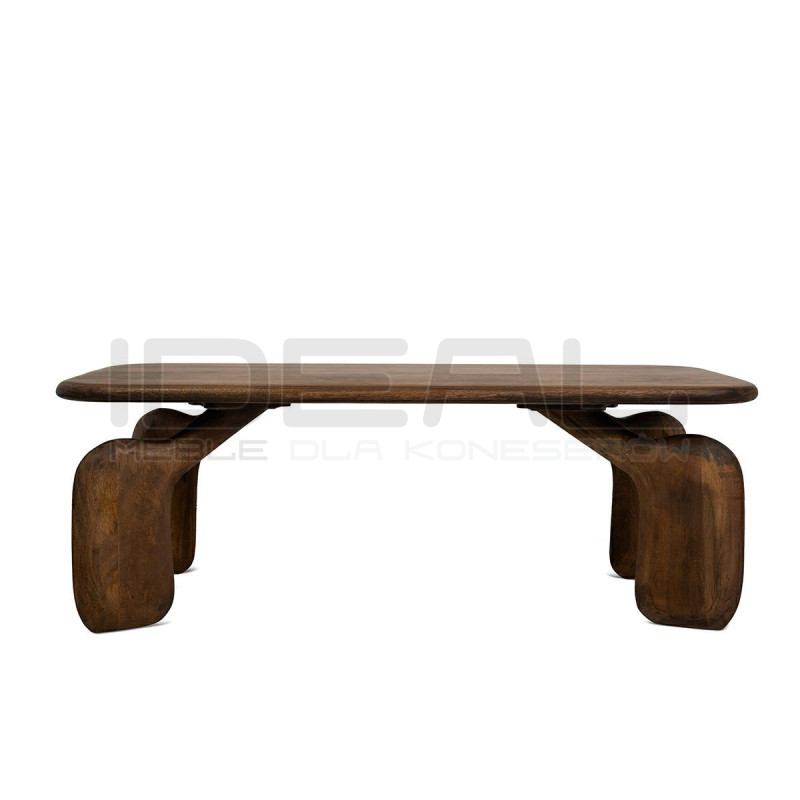 Stolik kawowy ORIZON – drewno mango, styl boho | MaMaison