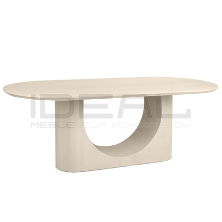 Stół jadalniany ICARO 220 z drewna mango – beżowy design