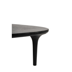 Stolik kawowy LAMINAR czarny z drewna mango | MaMaison
