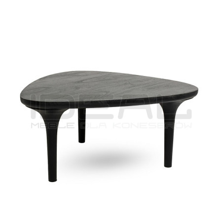 Stolik kawowy LAMINAR czarny z drewna mango | MaMaison