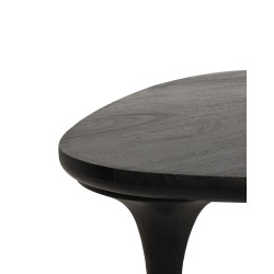 Stolik kawowy LAMINAR czarny z drewna mango | MaMaison