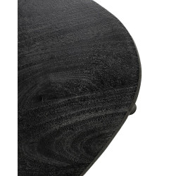 Stolik kawowy LAMINAR czarny z drewna mango | MaMaison