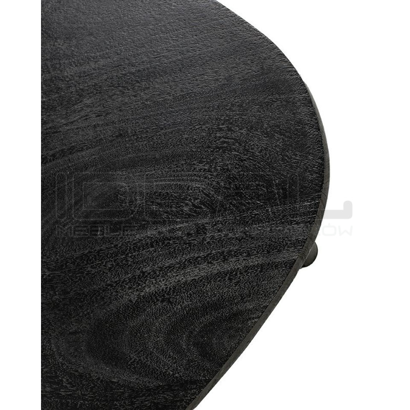 Stolik kawowy LAMINAR czarny z drewna mango | MaMaison