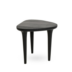 Stolik LAMINAR czarny / drewno – elegancja i naturalny styl