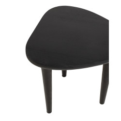 Stolik LAMINAR czarny / drewno – elegancja i naturalny styl