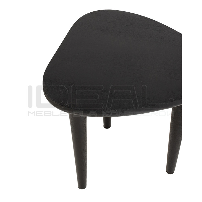 Stolik LAMINAR czarny / drewno – elegancja i naturalny styl