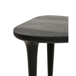 Stolik LAMINAR czarny / drewno – elegancja i naturalny styl