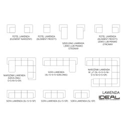Sofa modułowa Lawenda | sofa modułowa 3 osobowa| IdealMeble