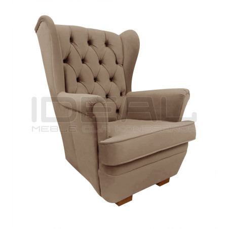 Fotel Chesterfield Uszak Normal do małego salonu | IdealMeble.pl