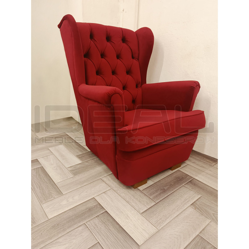 Fotel Chesterfield Uszak Normal do małego salonu | IdealMeble.pl
