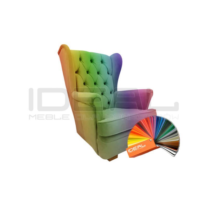 Fotel Chesterfield Uszak Normal do małego salonu | IdealMeble.pl