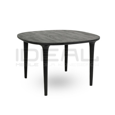 Stół LAMINAR 120 czarny / drewno – elegancki stół dla 4 osób