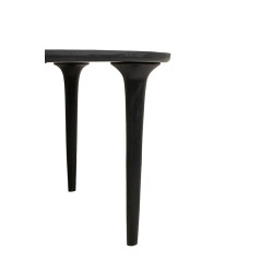 Stół LAMINAR 120 czarny / drewno – elegancki stół dla 4 osób