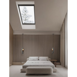 Lampa Wabi szara – nowoczesna elegancja i naturalna forma