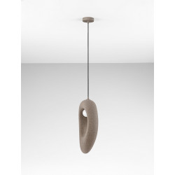 Lampa Wabi brązowa – designerska lampa w stylu japandi