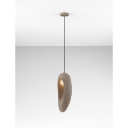Lampa Wabi brązowa – designerska lampa w stylu japandi