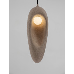 Lampa Wabi brązowa – designerska lampa w stylu japandi