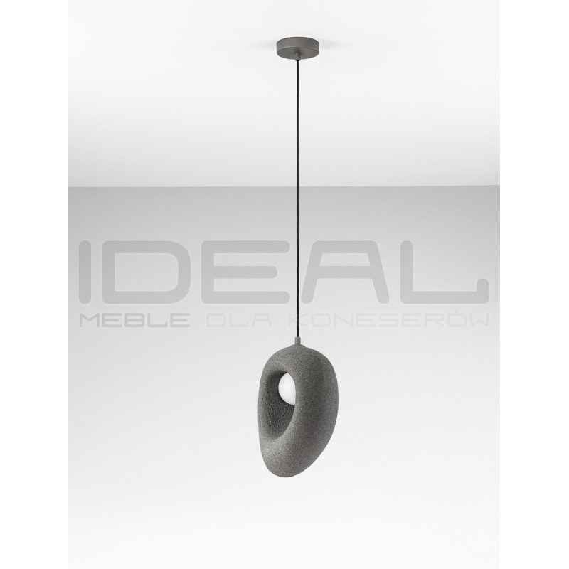 Lampa Wabi szara – lampa w stylu japandi z matowym kloszem