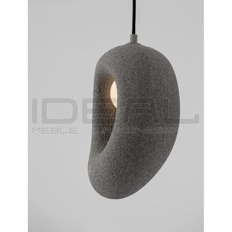 Lampa Wabi szara – lampa w stylu japandi z matowym kloszem