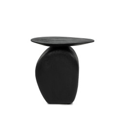 Stolik Atlas czarny 46 cm – nowoczesny stolik z drewna mango