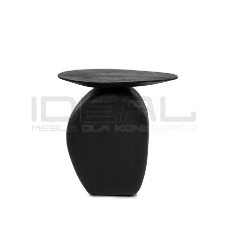 Stolik Atlas czarny 46 cm – nowoczesny stolik z drewna mango