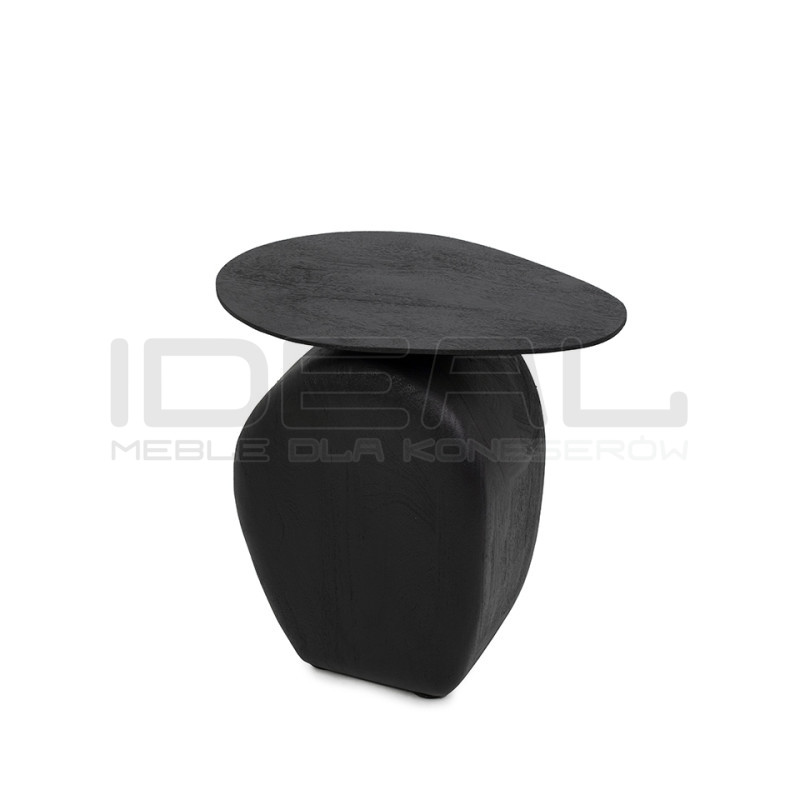 Stolik Atlas czarny 46 cm – nowoczesny stolik z drewna mango