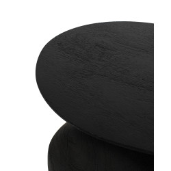 Stolik Atlas czarny 46 cm – nowoczesny stolik z drewna mango