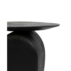 Stolik Atlas czarny 46 cm – nowoczesny stolik z drewna mango