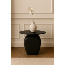 Stolik Atlas czarny 46 cm – nowoczesny stolik z drewna mango