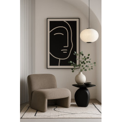 Stolik Atlas czarny 46 cm – nowoczesny stolik z drewna mango