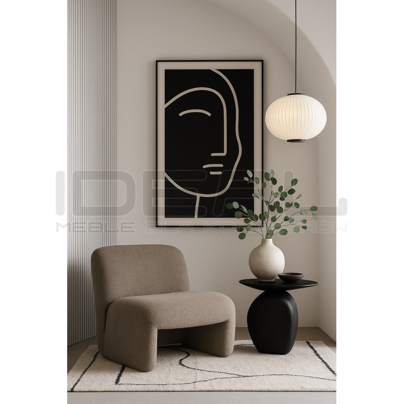 Stolik Atlas czarny 46 cm – nowoczesny stolik z drewna mango