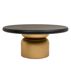 Stolik kawowy LEONARDO czarno-złoty – luksus do salonu