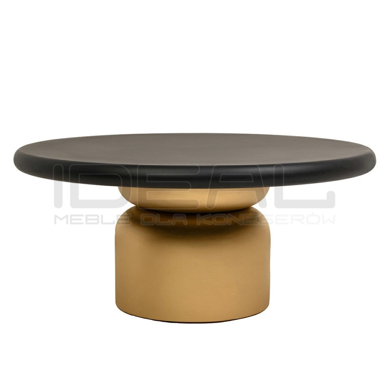 Stolik kawowy LEONARDO czarno-złoty – luksus do salonu