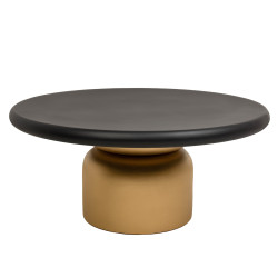 Stolik kawowy LEONARDO czarno-złoty – luksus do salonu