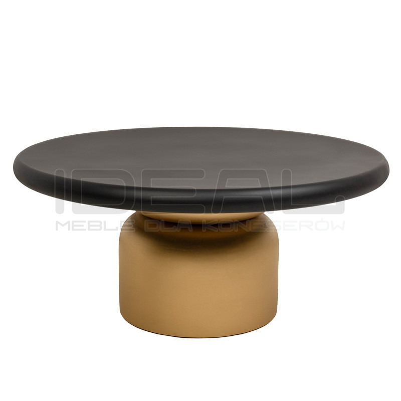 Stolik kawowy LEONARDO czarno-złoty – luksus do salonu