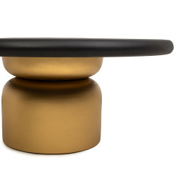 Stolik kawowy LEONARDO czarno-złoty – luksus do salonu