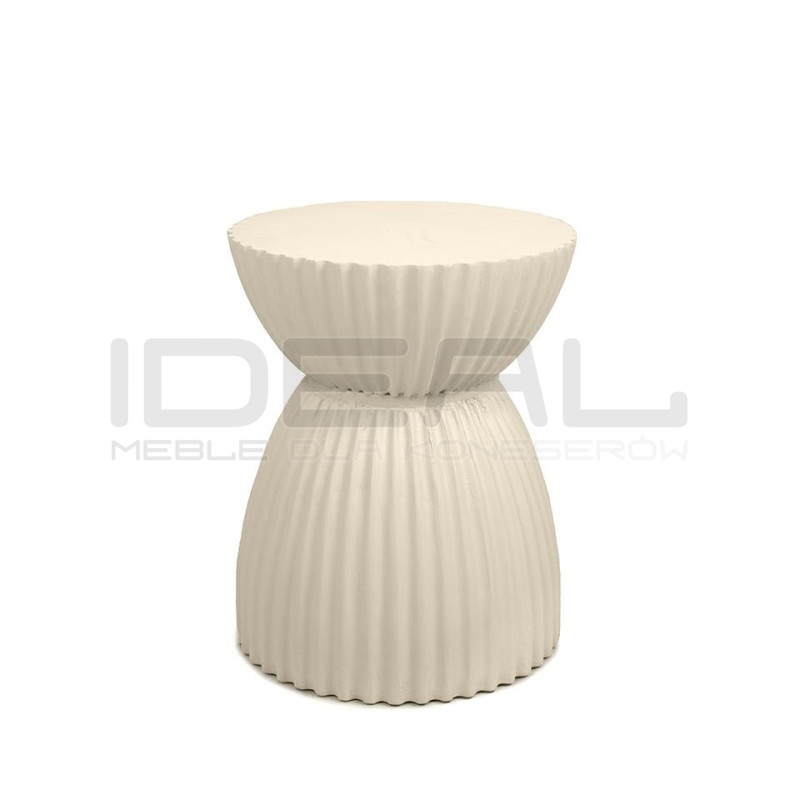 Stolik TURNO beżowy MaMaison – rzeźbiarski design do wnętrz
