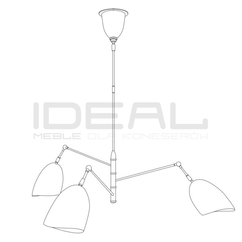 Lampa RAGNO – nowoczesna lampa ze złotymi ramionami