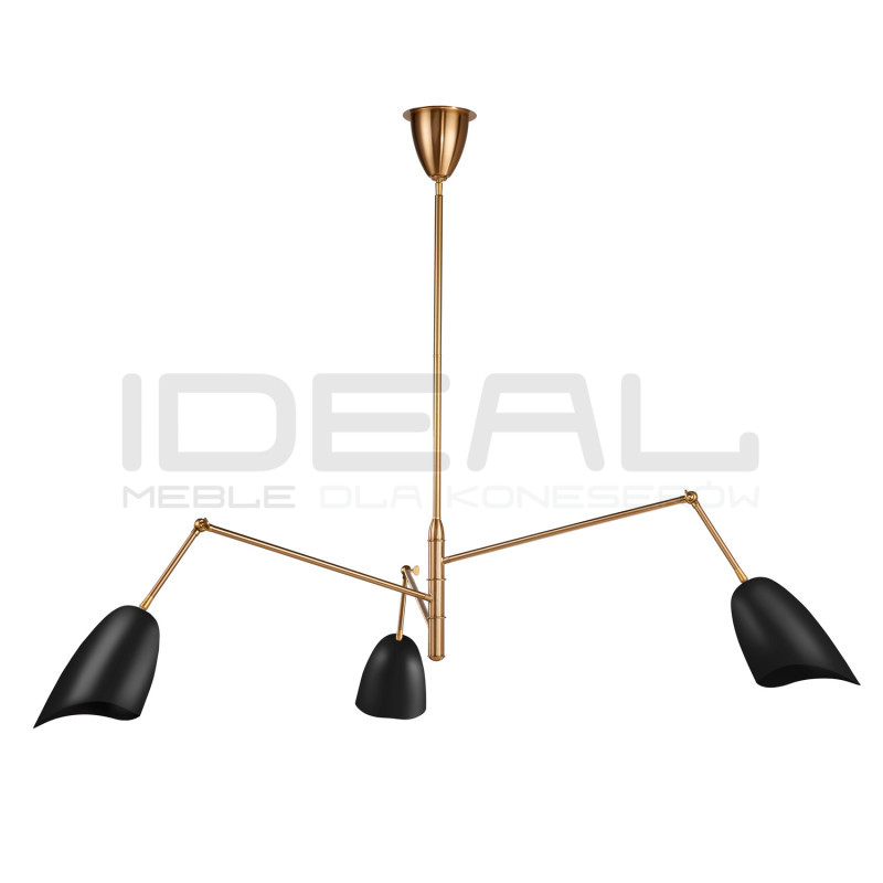 Lampa wisząca RAGNO – designerski żyrandol w czarnym kolorze