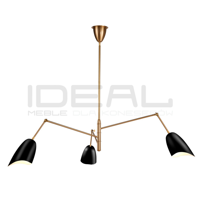 Lampa wisząca RAGNO – designerski żyrandol w czarnym kolorze