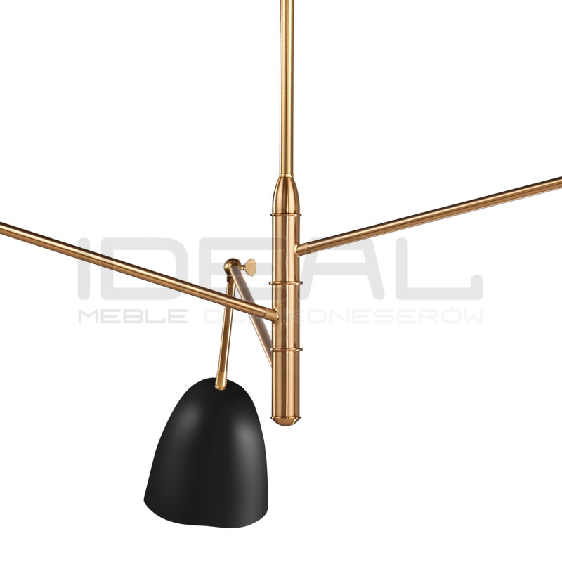 Lampa wisząca RAGNO – designerski żyrandol w czarnym kolorze