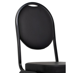 Krzesło bankietowe HESTIA biało złote - ekoskóra |IdealMeble