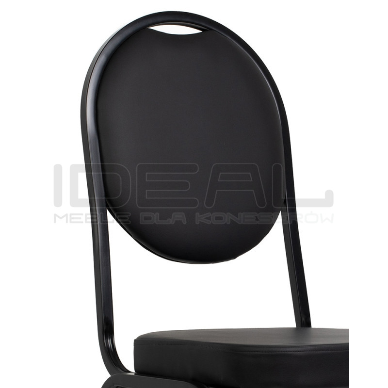 Krzesło bankietowe HESTIA biało złote - ekoskóra |IdealMeble