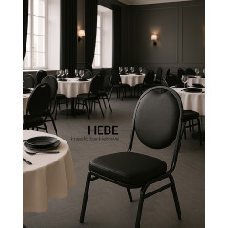 Krzesło bankietowe HESTIA biało złote - ekoskóra |IdealMeble