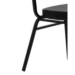 Krzesło bankietowe HESTIA biało złote - ekoskóra |IdealMeble