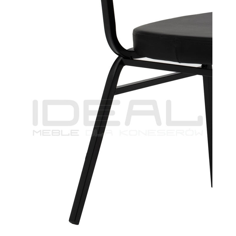 Krzesło bankietowe HESTIA biało złote - ekoskóra |IdealMeble