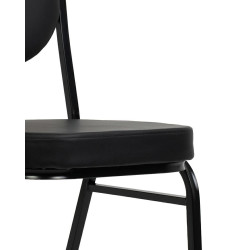 Krzesło bankietowe HESTIA biało złote - ekoskóra |IdealMeble