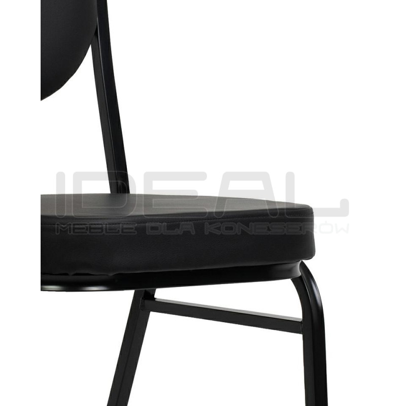 Krzesło bankietowe HESTIA biało złote - ekoskóra |IdealMeble