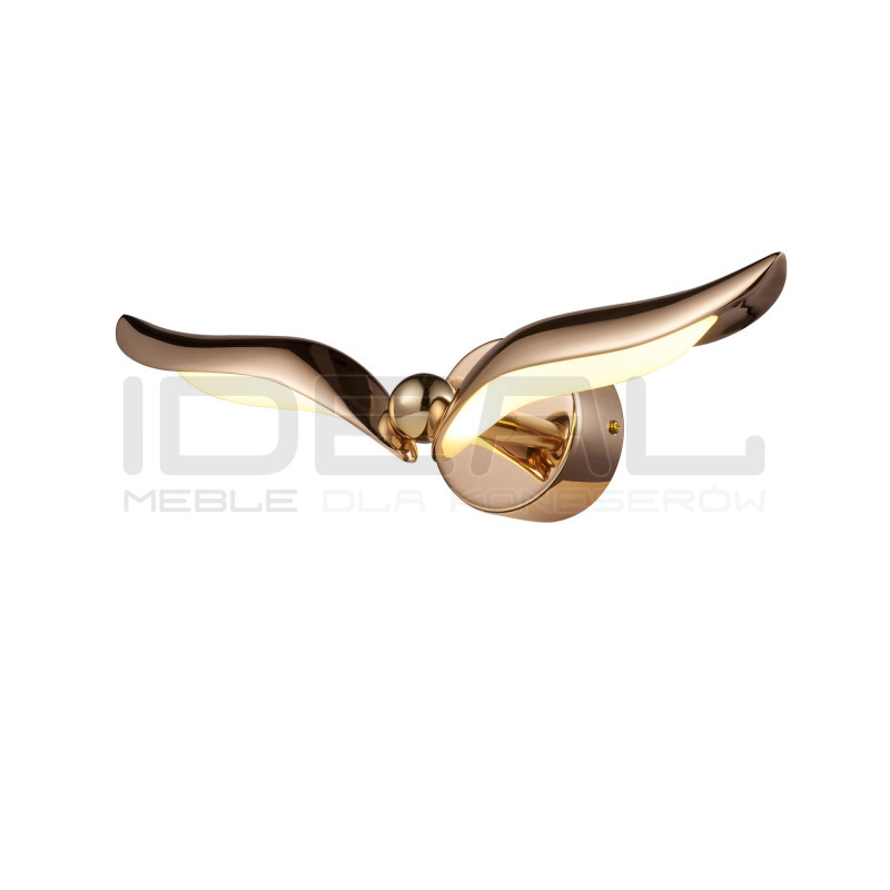 Nowoczesny kinkiet GUFO LED różowe złoto | IdealMeble.pl