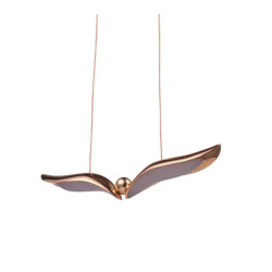 Lampa wisząca GUFO 1 - rozpięte skrzydła | różowe złoto